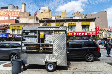 Harlem sokak gıda tezgahları, New York City, ABD