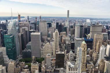 Manhattan 'da gökdelenler silueti, New York, ABD