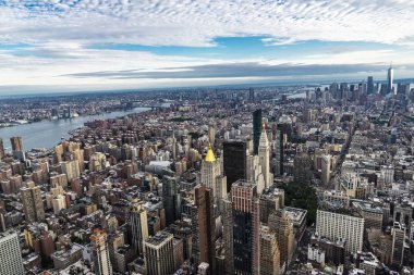 Manhattan 'da gökdelenler silueti, New York, ABD