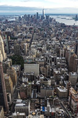Manhattan 'da gökdelenler silueti, New York, ABD