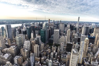 Manhattan 'da gökdelenler silueti, New York, ABD
