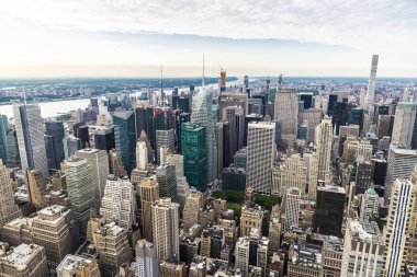 Manhattan 'da gökdelenler silueti, New York, ABD