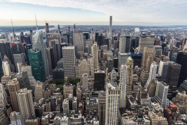 Manhattan 'da gökdelenler silueti, New York, ABD
