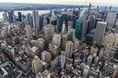 Manhattan 'da gökdelenler silueti, New York, ABD