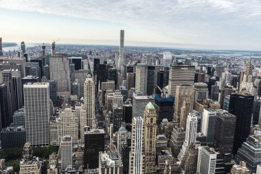 Manhattan 'da gökdelenler silueti, New York, ABD