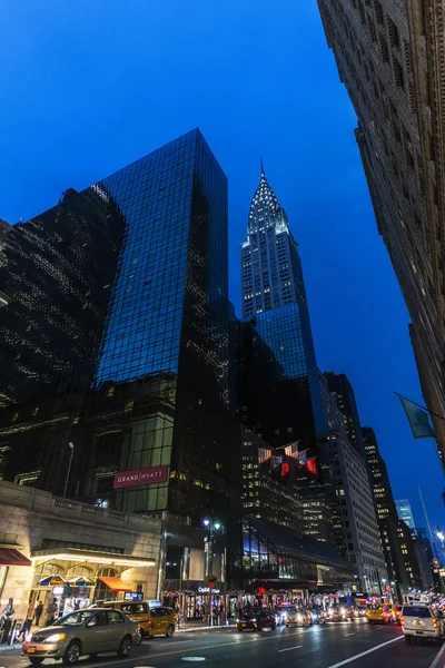 Pershing Square 's nachts in New York City, Verenigde Staten — Stockfoto