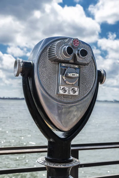 Metal coin-operated binoculars in New York City, USA