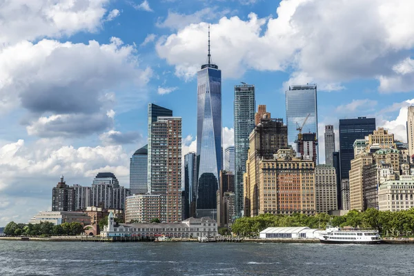 Panorama mrakodrapů na Manhattanu, New York City, USA — Stock fotografie
