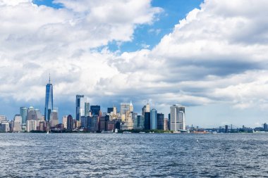 Manhattan 'da gökdelenler silueti, New York, ABD