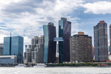 Manhattan 'da gökdelenler silueti, New York, ABD