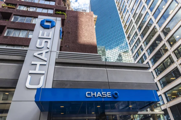 Sucursal del Chase Bank en Nueva York, EE.UU. — Foto de Stock