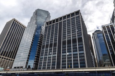 Manhattan 'da gökdelenler silueti, New York, ABD