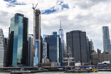 Manhattan 'da gökdelenler silueti, New York, ABD