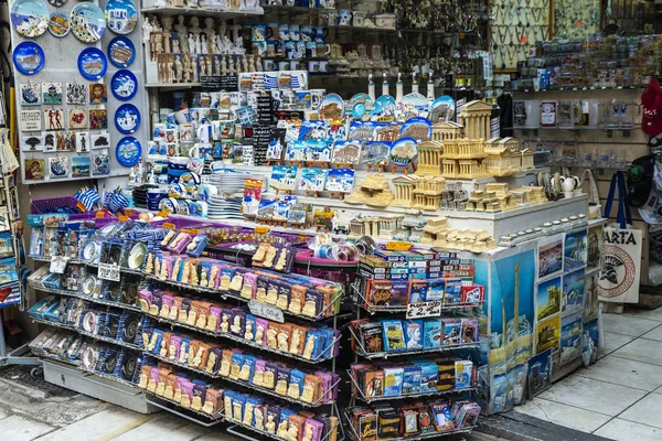 Souvenirwinkel in Athene, Griekenland — Stockfoto