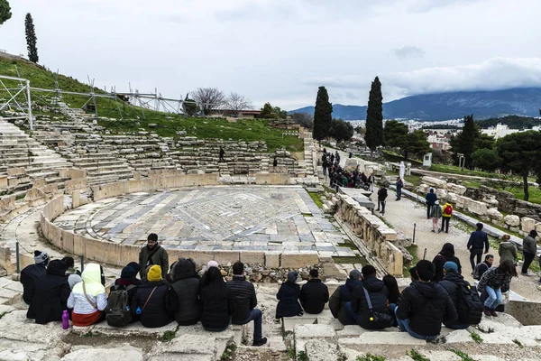 Teatro di Dioniso Eleutero nell'Acropoli di Atene, Gree — Foto Stock