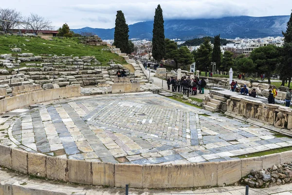 Teatro di Dioniso Eleutero nell'Acropoli di Atene, Gree — Foto Stock