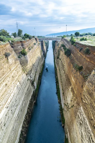 Διώρυγα Κορίνθου στον Ισθμό της Κορίνθου — Φωτογραφία Αρχείου