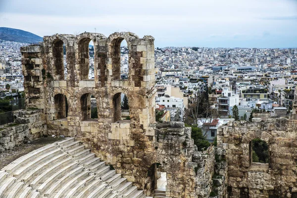 Anfiteatro nell'Acropoli di Atene, Grecia — Foto Stock