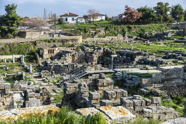 Rovine dell'antica Corinto, Grecia — Foto Stock