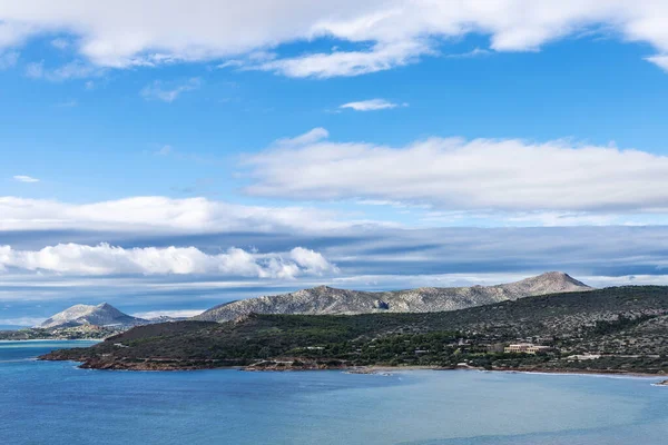 Panoramica della costa dell'Attica orientale in Grecia — Foto Stock