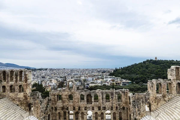 Anfiteatro en la Acrópolis de Atenas, Grecia — Foto de Stock
