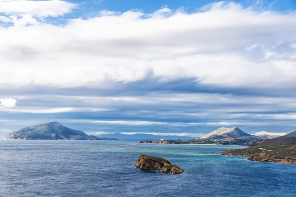 Overview of the coast of East Attica in Greece — Stock Photo, Image