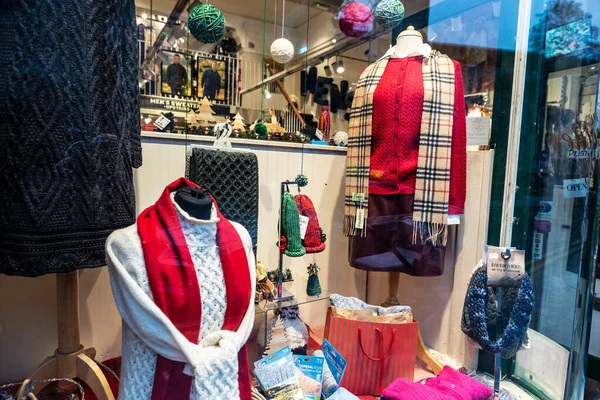 Dublin Irlande Décembre 2019 Présentation Magasin Vêtements Accessoires Laine Dans — Photo