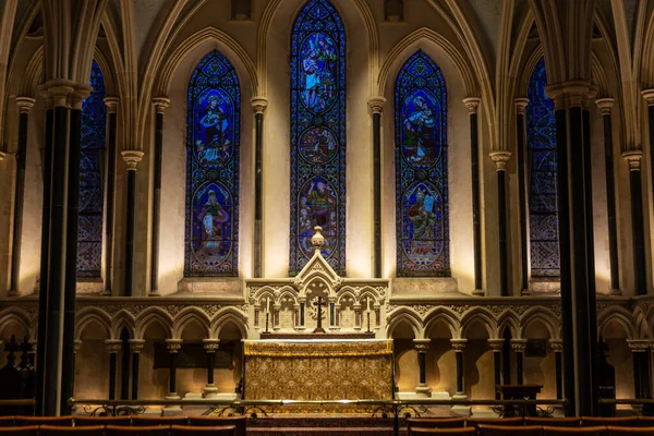 Autel Intérieur Cathédrale Saint Patrick Dublin Irlande — Photo