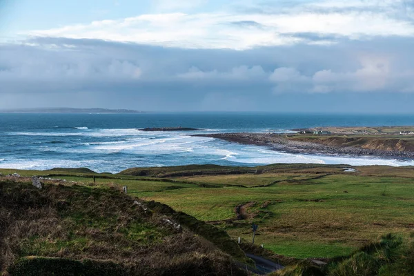 Prairie landscape in County Clare, province of Munster, bordered on the west by the Atlantic Ocean, on the coast of Ireland