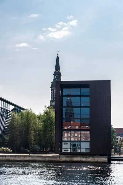 Abstrakce Kostela Moderní Budovy Christianshavnu Kodaň Dánsko — Stock fotografie