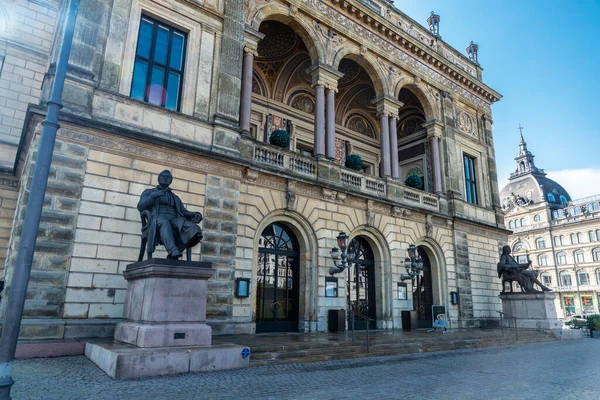 Kodaň Dánsko Srpna 2019 Fasáda Královského Dánského Divadla Kongens Nytorv — Stock fotografie