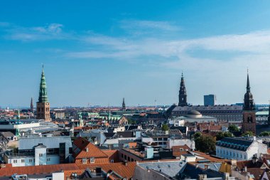 Danimarka 'daki Yuvarlak Kule' den (Roundetrn) görülen Kopenhag 'ın Genel Görünümü