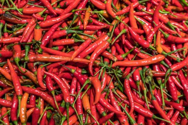 Süper market taze kırmızı biber