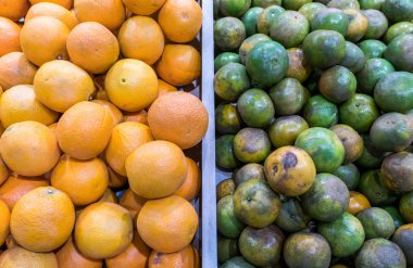 Turuncu renkte Süper market tipi iki karşılaştırın