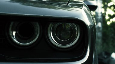 Siyah, pahalı, kaslı, ön tarafı yakın.