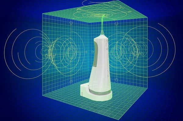 牙科灌洗机可视化三维卡德模型 3D渲染 — 图库照片