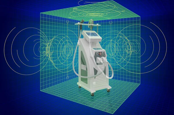 专业激光纹身去除机可视化三维模型 3D渲染 — 图库照片