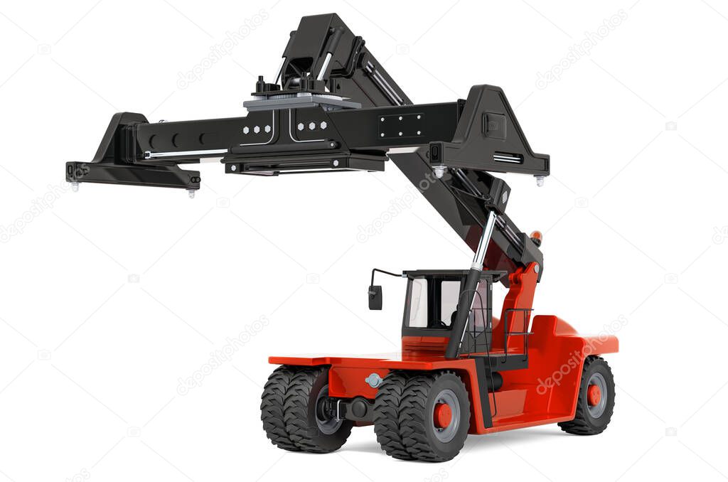 Reach Stacker, 3D rendering isolated on white background