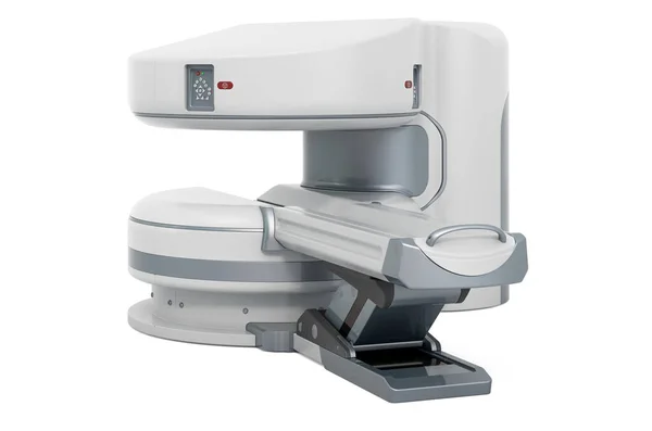 MRI Makinesini aç, 3 boyutlu görüntüleme beyaz arkaplanda izole edildi