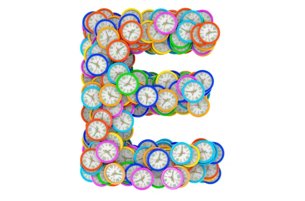 Carta Relógios Parede Coloridos Renderização Isolado Fundo Branco — Fotografia de Stock
