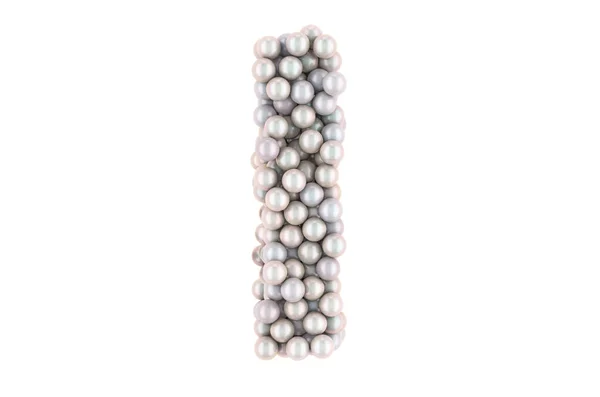 白い真珠からの手紙I白い背景に隔離された3Dレンダリング — ストック写真