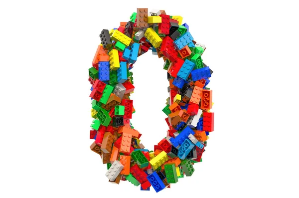 Numéro Partir Blocs Construction Plastique Coloré Rendu Isolé Sur Fond — Photo