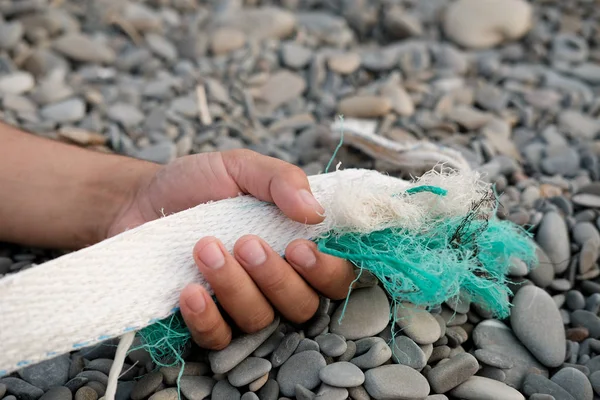 Environmental Disaster Garbage Sea Beach Dirty Plastic Waste — Stock Photo, Image