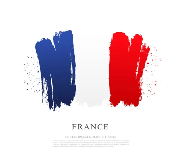 Frankrikes flagga. Självständighetsdagen. Bastille-dagen. — Stock vektor