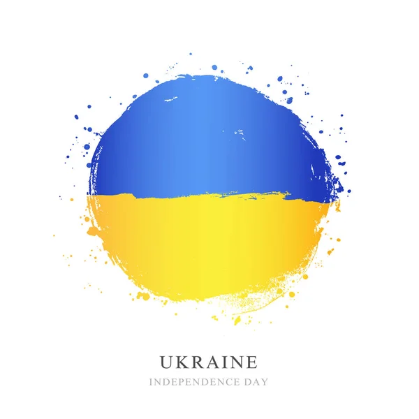 大きな円の形でウクライナの旗。ベクター・イラストリオ — ストックベクタ