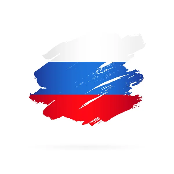 Orosz zászló. Vektorillusztráció fehér háttérrel. — Stock Vector