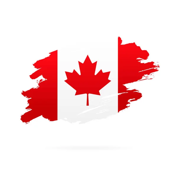 Canadian flag. Vector illustration on white background. — Stock Vector