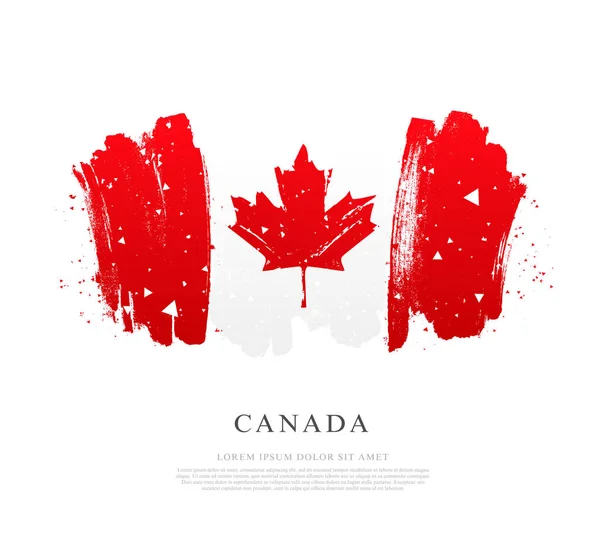 Flag of Canada. Vector illustration on white background