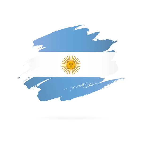 Bandera argentina. Ilustración vectorial sobre fondo blanco . — Vector de stock