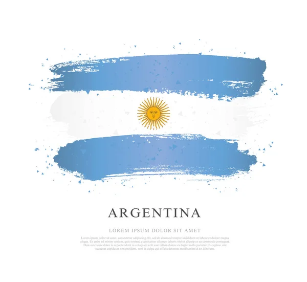 Argentinská vlajka. Vektorová ilustrace na bílém pozadí. — Stockový vektor